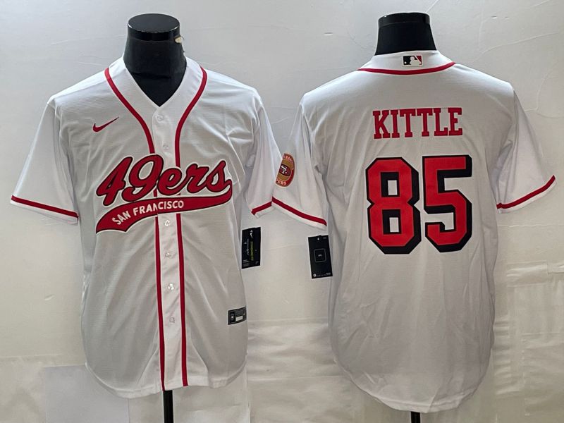 Men San Francisco 49ers #85 Kittle White Nike 2023 Co Branding Game NFL Jersey style 1->san francisco 49ers->NFL Jersey